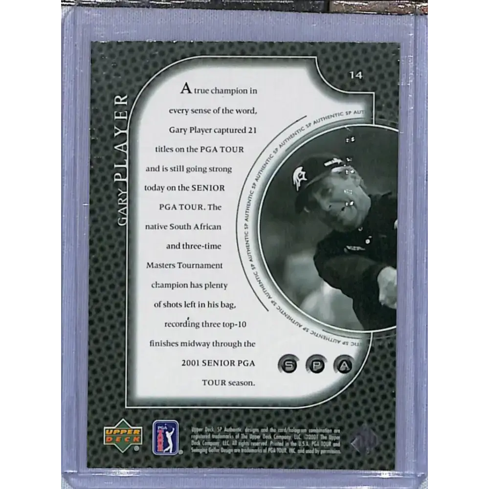 2001 Upper Deck SP Authentic Preview #14 Gary Player NM-MT Golf Card - Golf Card Single