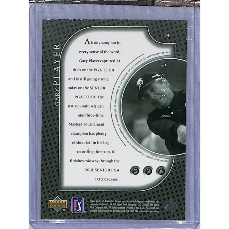 2001 Upper Deck SP Authentic Preview #14 Gary Player NM-MT Golf Card - Golf Card Single