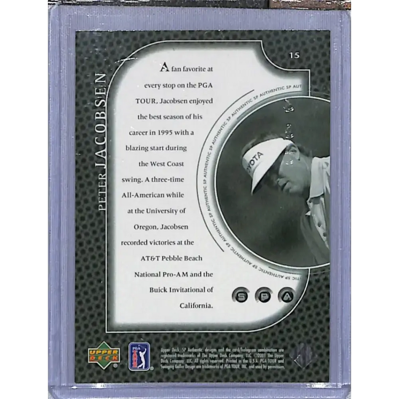 2001 Upper Deck SP Authentic Preview #15 Peter Jacobsen NM-MT Golf Card - Golf Card Single