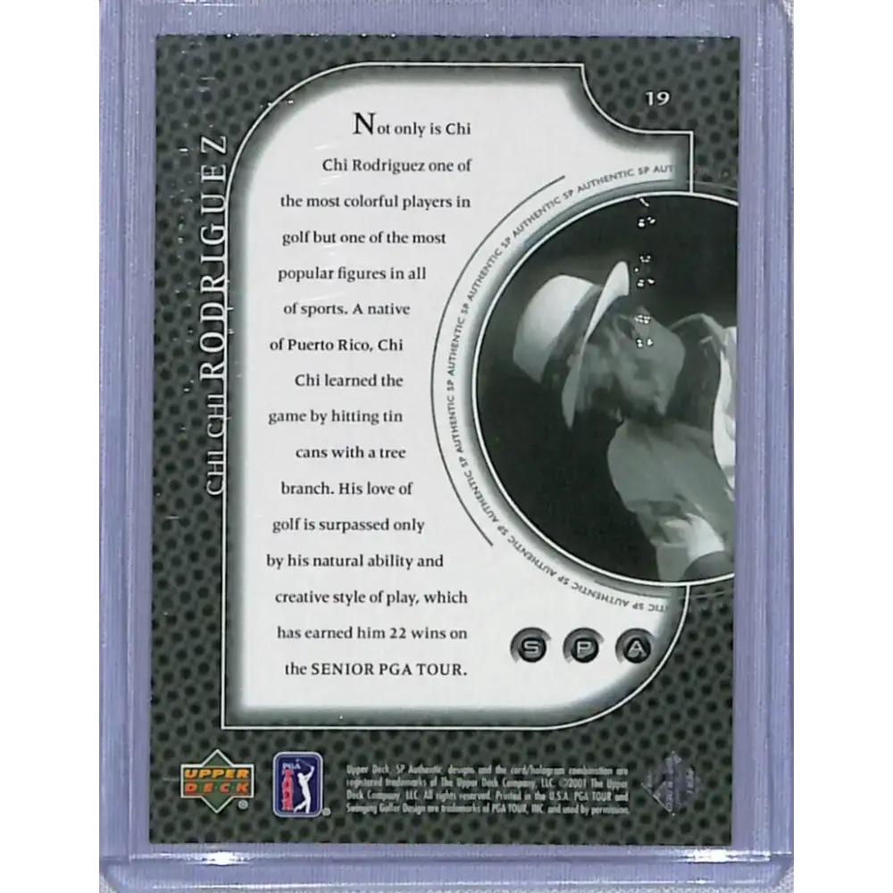 2001 Upper Deck SP Authentic Preview #19 Chi Chi Rodriguez NM-MT Golf Card - Golf Card Single