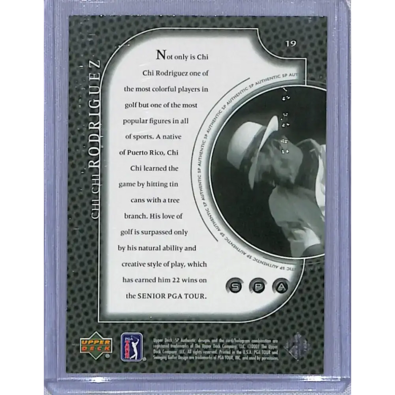 2001 Upper Deck SP Authentic Preview #19 Chi Chi Rodriguez NM-MT Golf Card - Golf Card Single