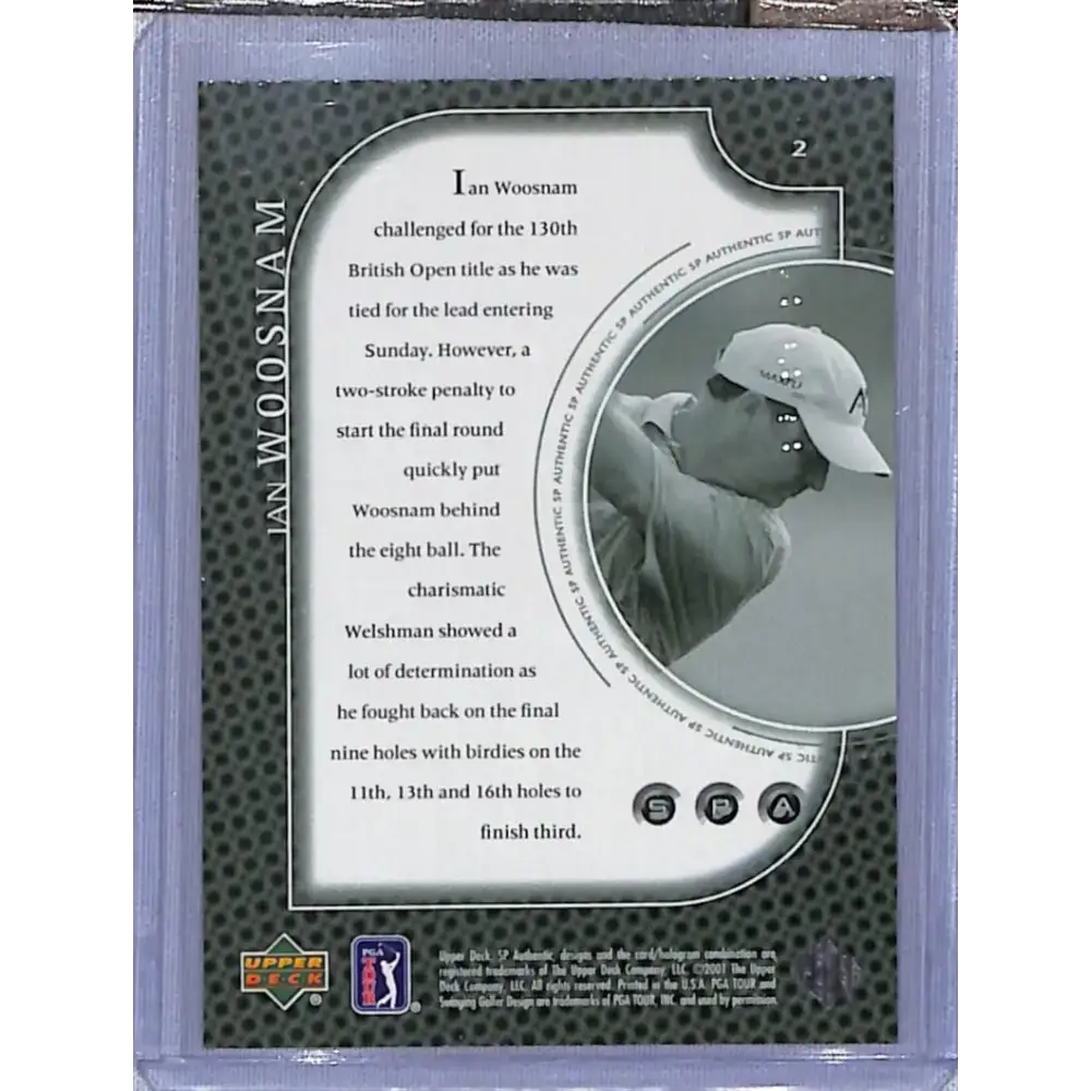 2001 Upper Deck SP Authentic Preview #2 Ian Woosnam NM-MT Golf Card - Other