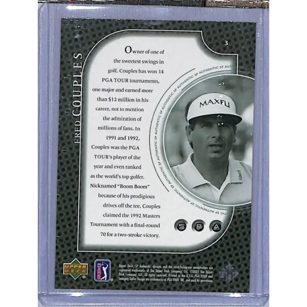 2001 Upper Deck SP Authentic Preview #3 Fred Couples NM-MT Golf Card - Other
