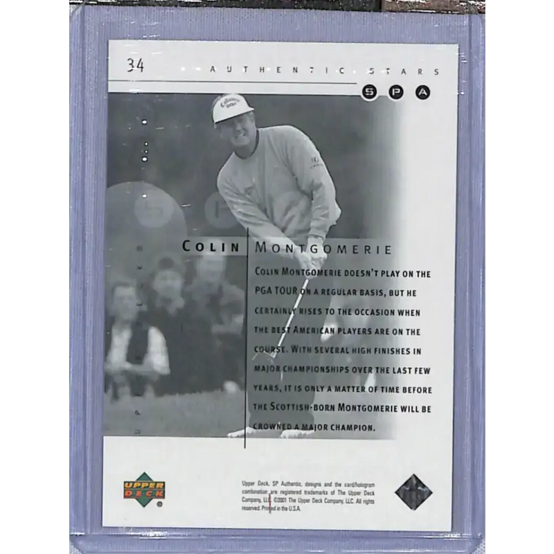 2001 Upper Deck SP Authentic Preview #34 Colin Montgomerie NM-MT Golf Card - Other
