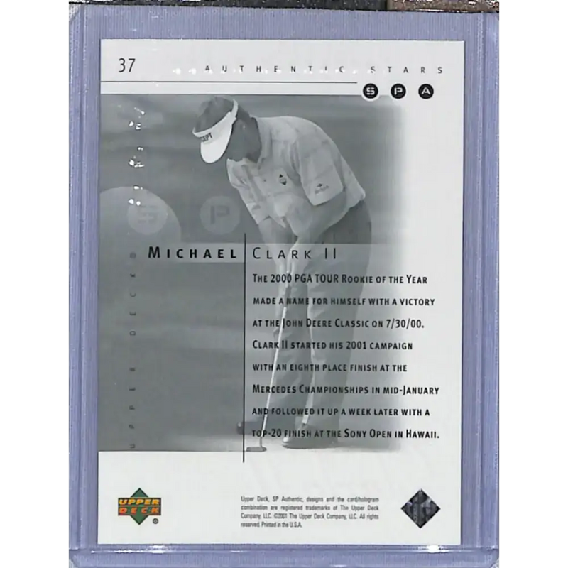 2001 Upper Deck SP Authentic Preview #37 Michael Clark II NM-MT Golf Card - Other