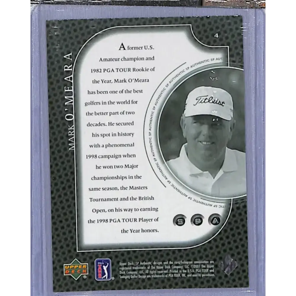 2001 Upper Deck SP Authentic Preview #4 Mark O’Meara NM-MT Golf Card - Other