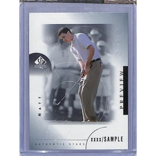 2001 Upper Deck SP Authentic Preview #42 Matt Kuchar NM-MT Golf Card - Golf Card Single
