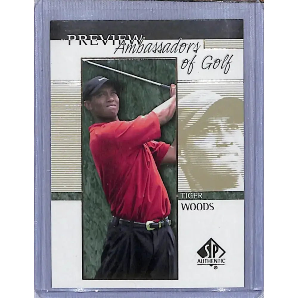 2001 Upper Deck SP Authentic Preview #51 Tiger Woods NM-MT Golf Card - Other