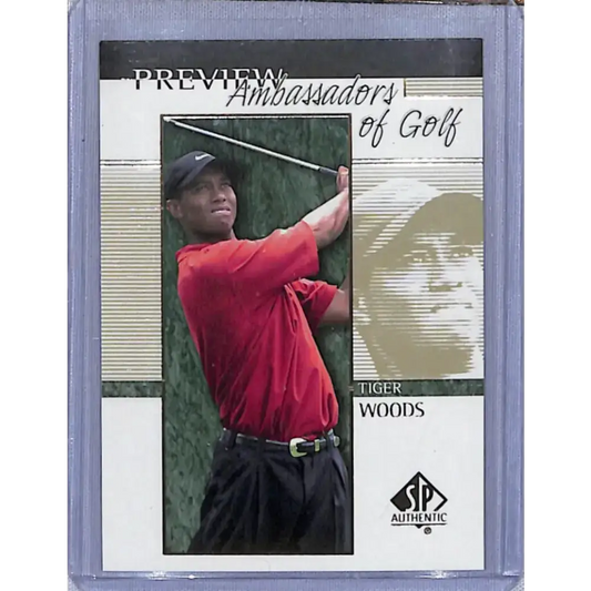 2001 Upper Deck SP Authentic Preview #51 Tiger Woods NM-MT Golf Card - Golf Card Single