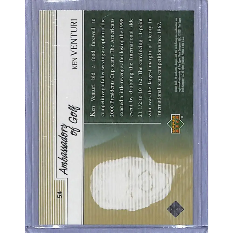 2001 Upper Deck SP Authentic Preview #54 Ken Venturi NM-MT Golf Card - Other