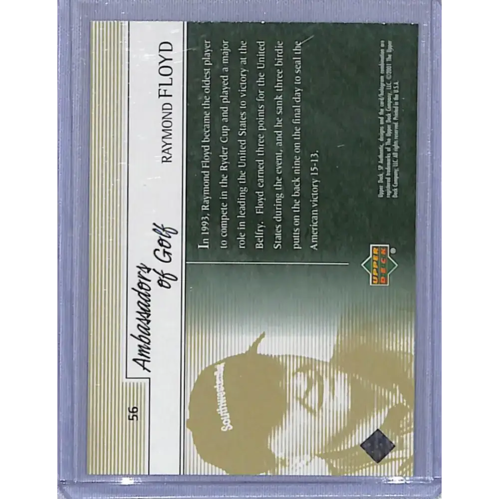 2001 Upper Deck SP Authentic Preview #56 Raymond Floyd NM-MT Golf Card - Other