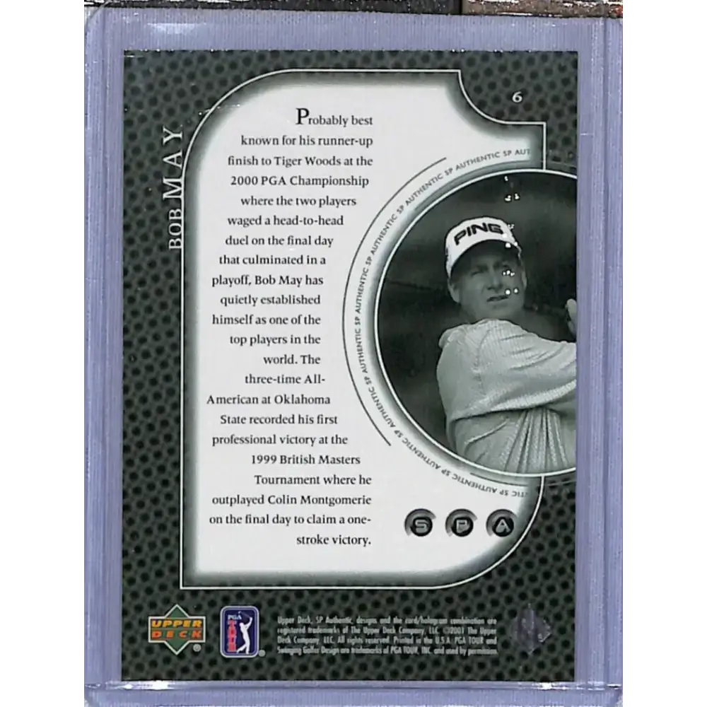 2001 Upper Deck SP Authentic Preview #6 Bob May NM-MT Golf Card - Other