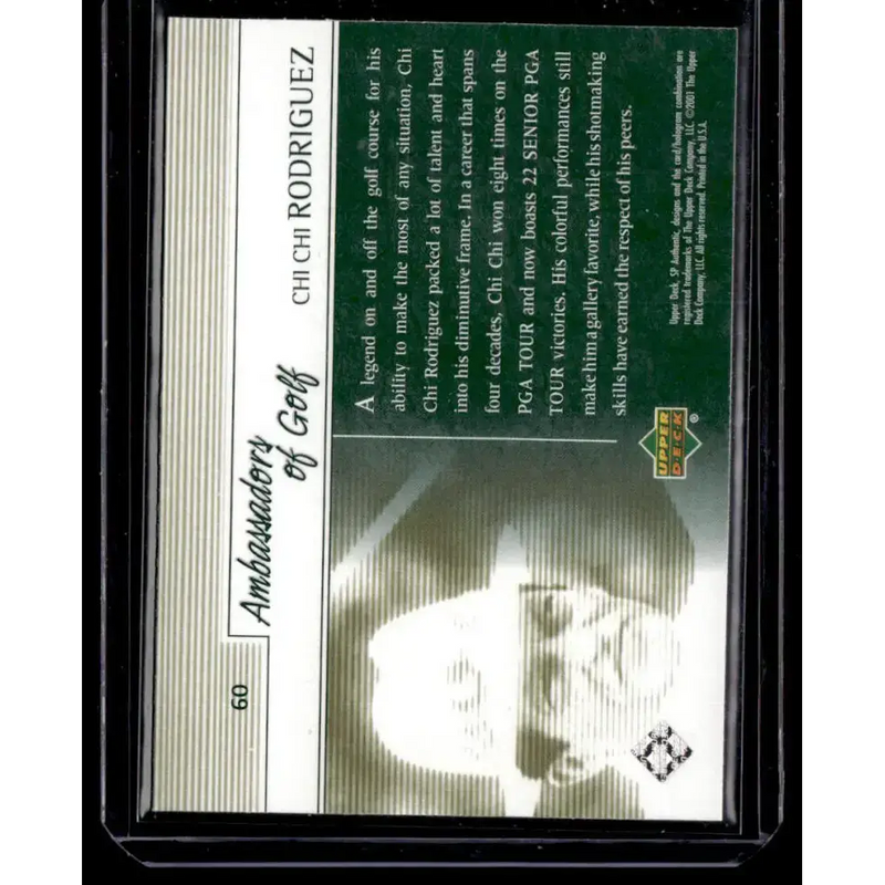 2001 Upper Deck SP Authentic Preview #60 Chi Chi Rodriguez NM-MT Golf Card - Other