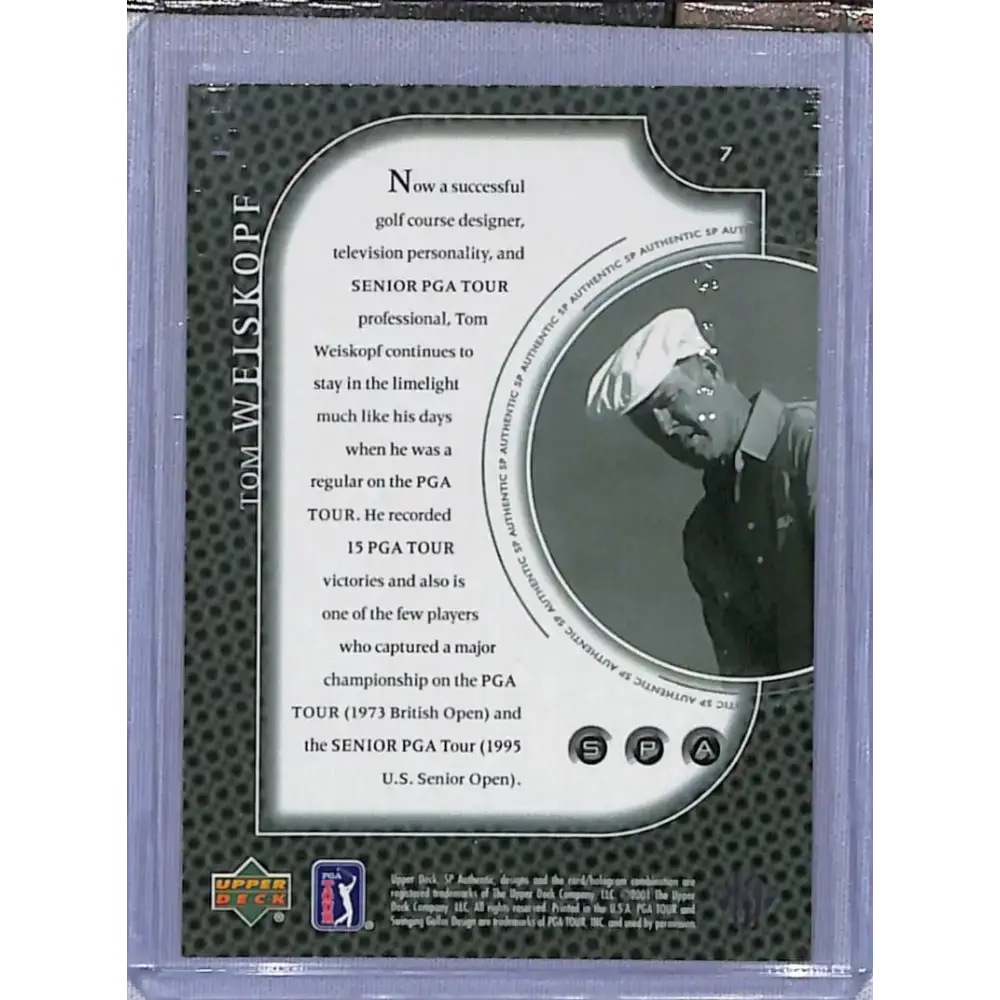 2001 Upper Deck SP Authentic Preview #7 Tom Weiskopf NM-MT Golf Card - Other