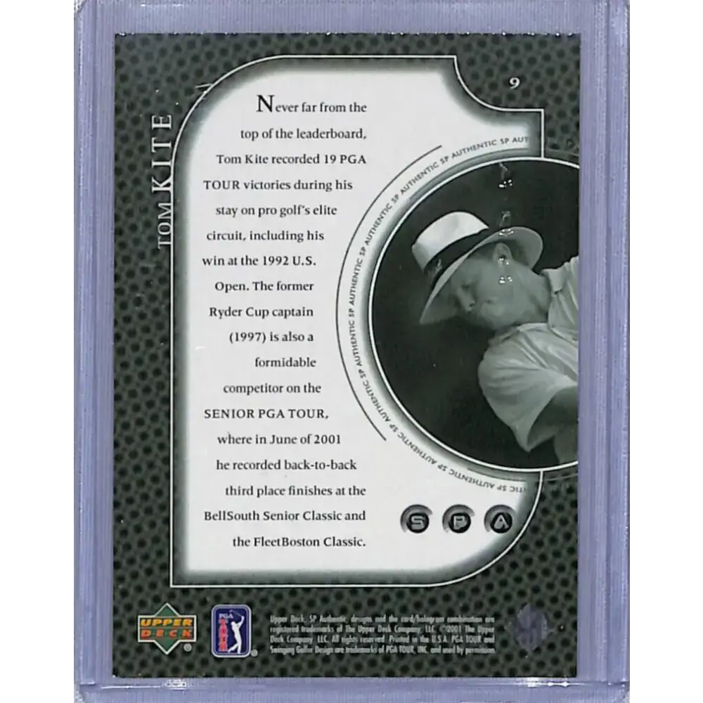 2001 Upper Deck SP Authentic Preview #9 Tom Kite NM-MT Golf Card - Other