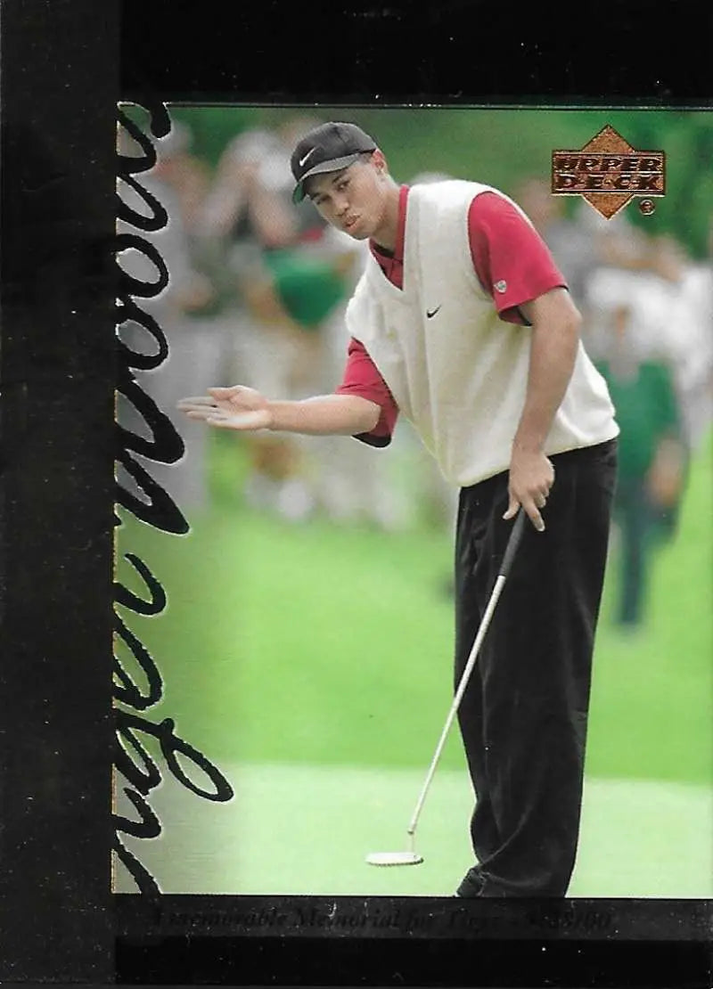 2001 Upper Deck Tiger’s Tales #TT24 Tiger Woods EX Excellent Golf Card - Golf Card Single