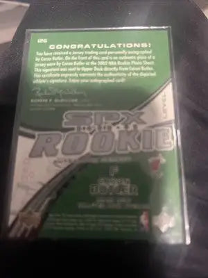2002-03 UD SPx Rookie Jersey Autograph Caron Butler RC Auto Relic /999 #126 Heat - Basketball Card Single
