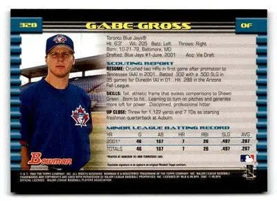 2002 Bowman #328 Gabe Gross - Baseball Card Single