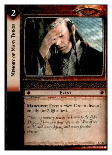 2002 Decipher LOTR Lord Of The Rings TCG Memory Of Many Things 2C88 ID:39448 - TCG Card Single