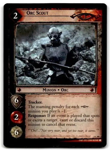 2002 Decipher LOTR Lord Of The Rings TCG Orc Scout Minion Orc 2C89 ID:43639 - TCG Card Single
