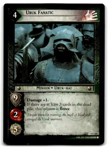 2002 Decipher LOTR Lord Of The Rings TCG Uruk Fanatic 4C185 - TCG Card Single