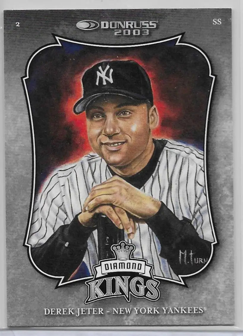 2002 Donruss * Diamond Kings #2 DEREK JETER * NY Yankees * HOF NM-MT (402) - Baseball Card Single