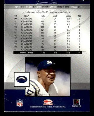 2002 Donruss Elite #47 Junior Seau - Football Card Single