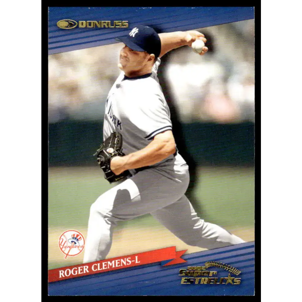 2002 Donruss Super Estrellas #62 Roger Clemens EX/NM New York Yankees Baseball Card - Baseball Card Single