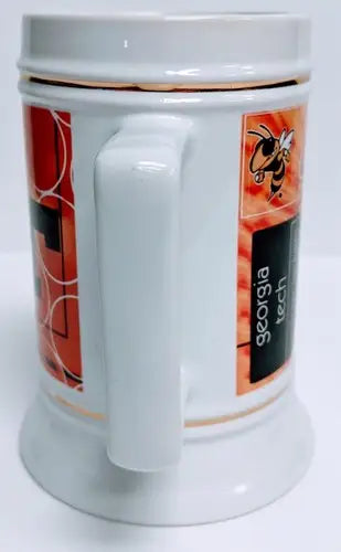 2002 Encore Georgia Tech NCAA Stein featuring Georgia Tech NCAA logo and Yellow Jackets mug