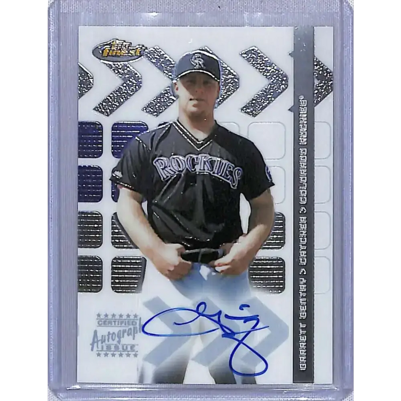 2002 Finest #106 Garrett Gentry Auto Colorado Rockies NM-MT Baseball Card - Baseball Card Single