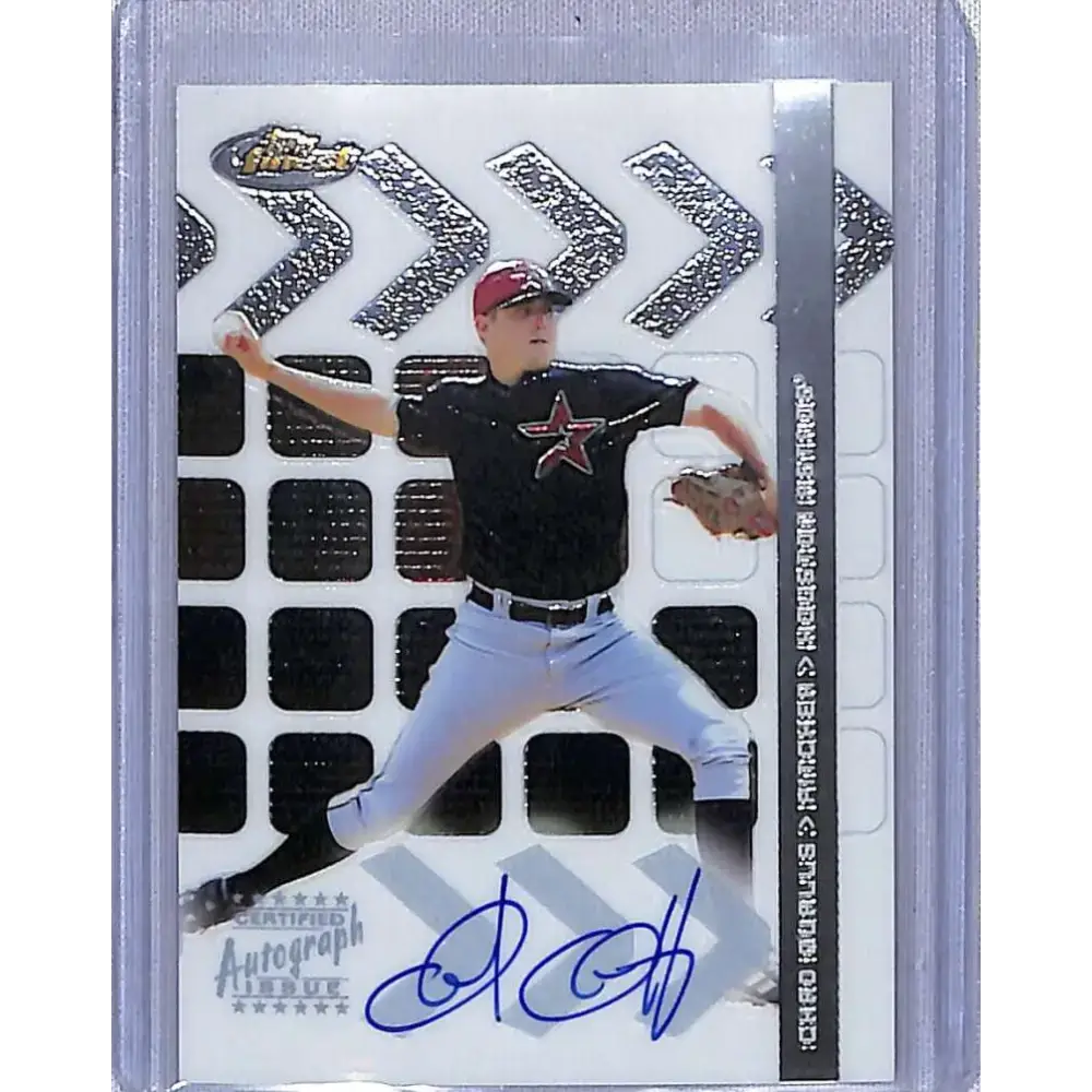 2002 Finest #107 Chad Qualls Auto Houston Astros NM-MT Baseball Card - Baseball Card Single
