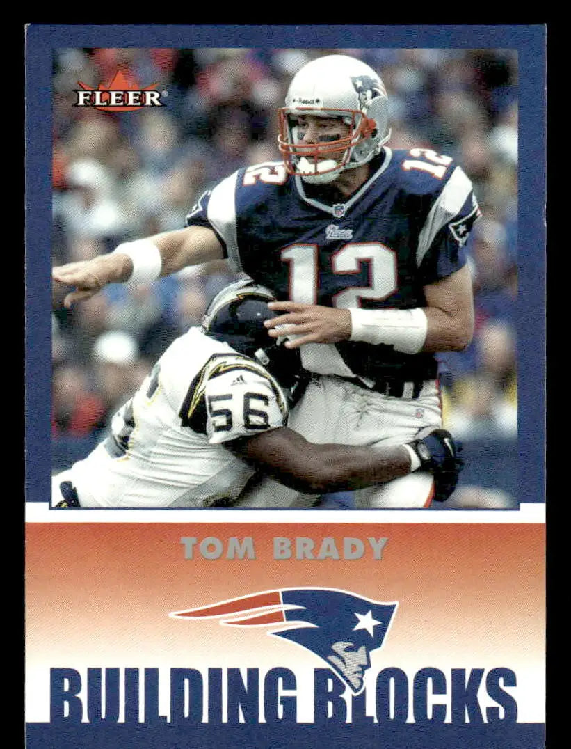 2002 Fleer #256 Tom Brady Building Blocks - Football Card Single