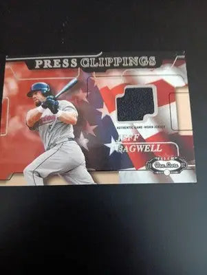 2002 Fleer Box Score - Press Clippings. Jeff Bagwell jersey relic. Astros. NRMT - Baseball Card Single