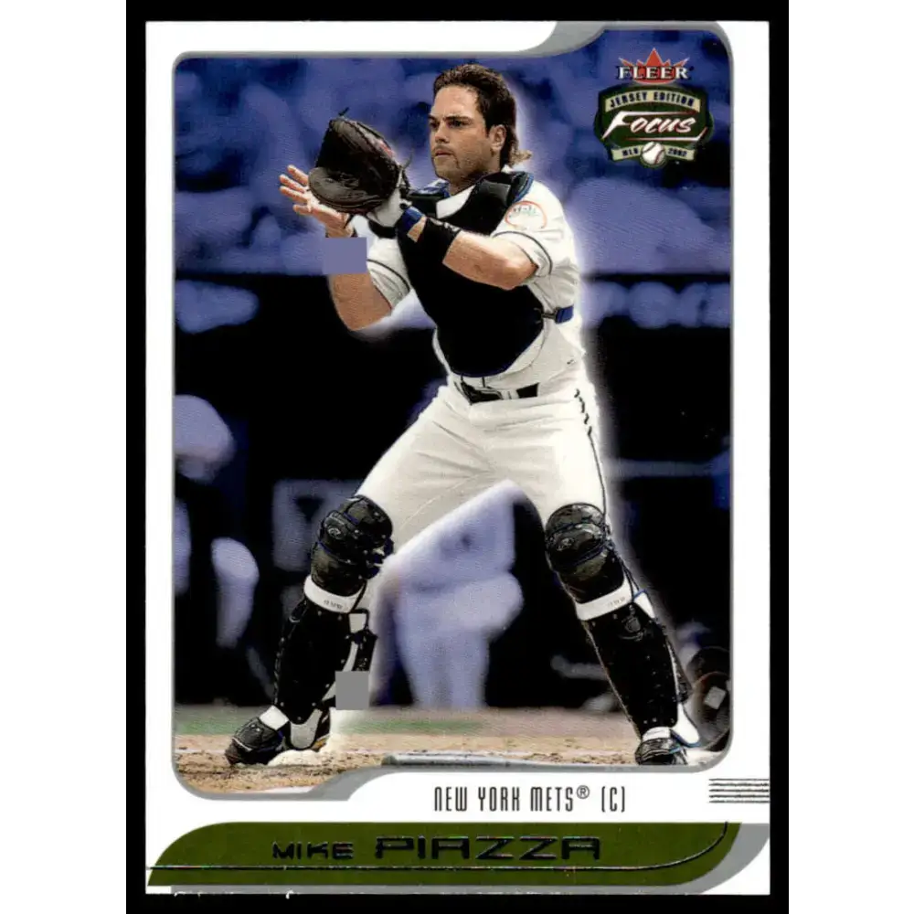 2002 Fleer Focus Jersey Edition #1 Mike Piazza EX/NM New York Mets Baseball Card - Baseball Card Single