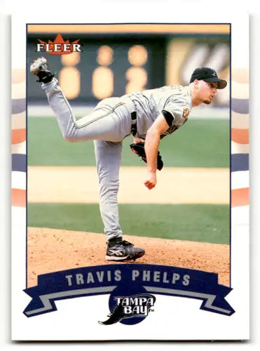 Fleer Gold Backs Travis Phelps baseball card 2002 Fleer Gold NM-MT Devil Rays ID 61383