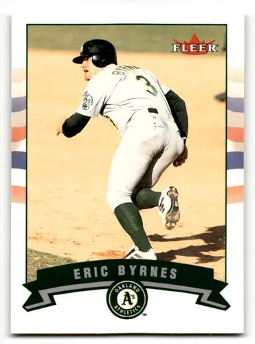 2002 Fleer Gold Backs Eric Byrnes baseball card, Atlanta Athletics collectible