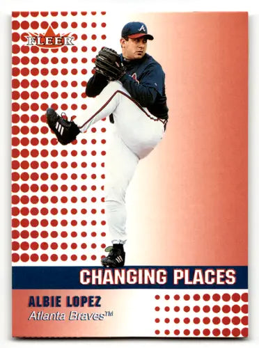 Albie Lopez 2002 Fleer Gold Backs baseball card Braves NM-MT ID 61380