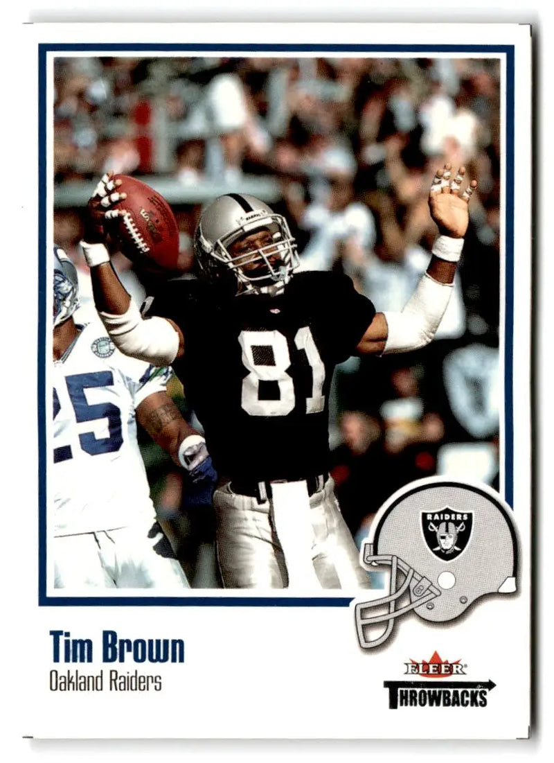 2002 Fleer Throwbacks #73 Tim Brown - Football Card Single