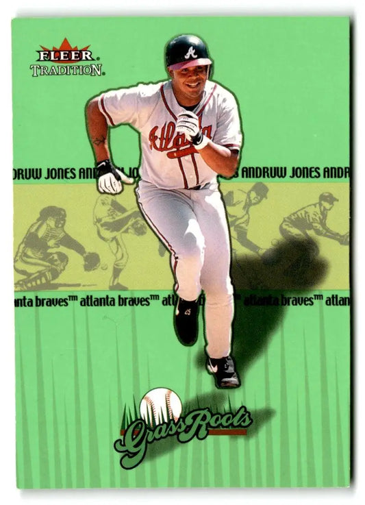 2002 Fleer Tradition Update #U3 gr Andruw Jones Grass Roots - Baseball Card Single