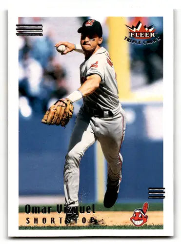 Baseball card featuring Omar Vizquel from Fleer Triple Crown set NM-MT Indians ID 59442