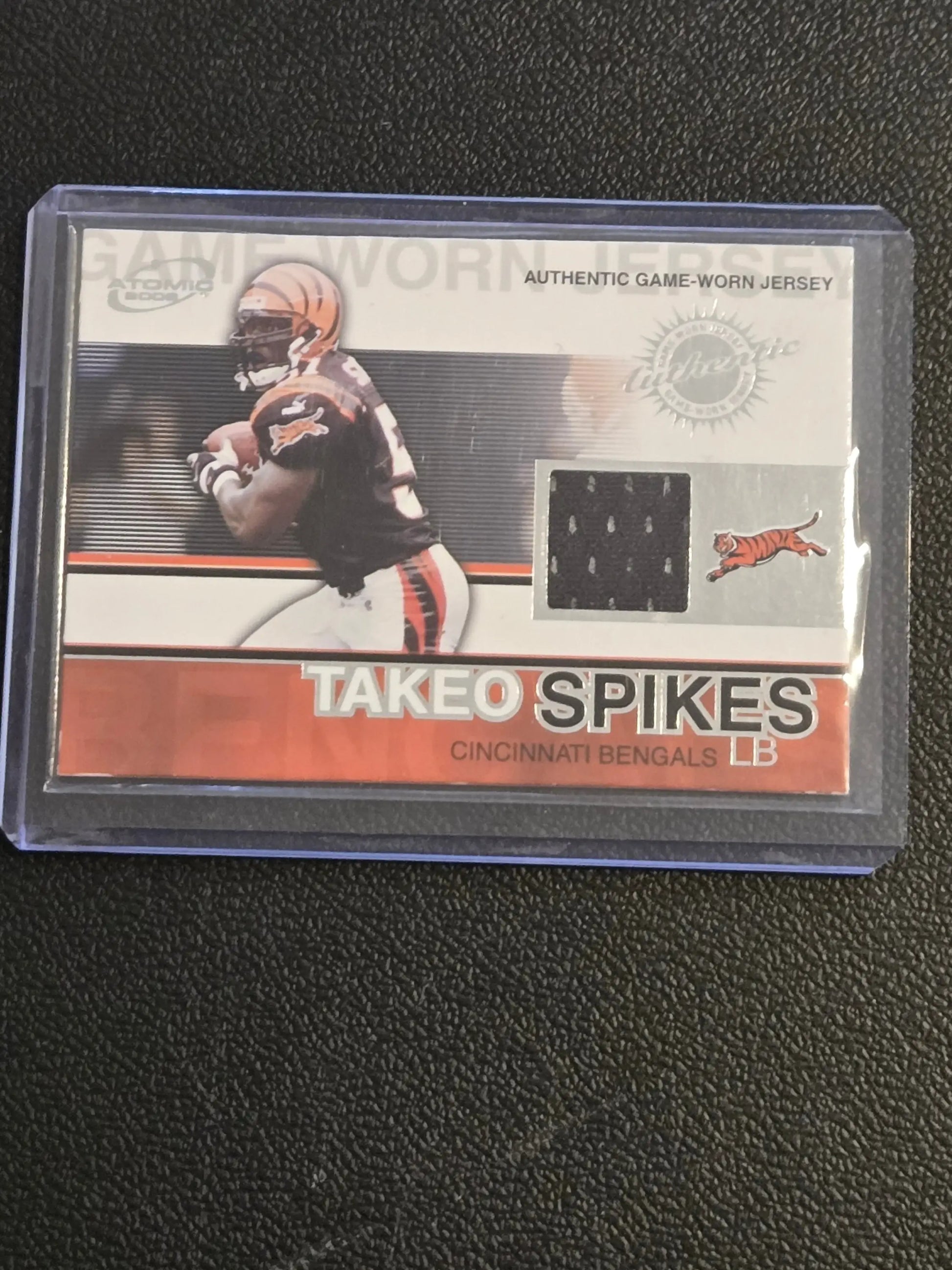 2002 Pacific Atomic #20 Takeo Spikes Game-Worn Jerseys - Sports Memorabilia