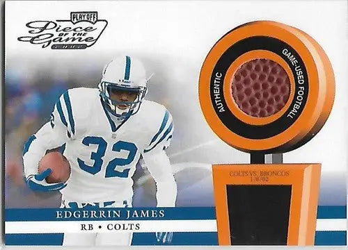 2002 Playoff Piece of the Game Materials #19F Edgerrin James NM-MT MEM ID:20631 - Football Card Single
