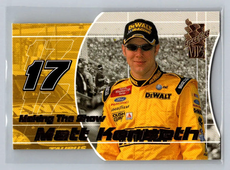 2002 Press Pass VIP #MS 8 Matt Kenseth Making The Show Roush Racing - Racing Card Single