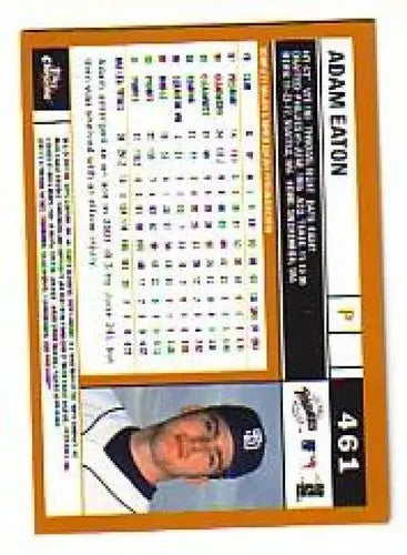 Original gloss Topp’s Chrome Adam Eaton baseball card from 2002 Topps Chrome #461