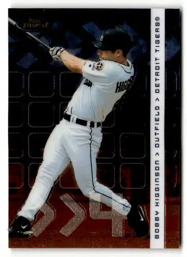 Original gloss baseball card featuring Bobby Higginson from 2002 Topps Finest
