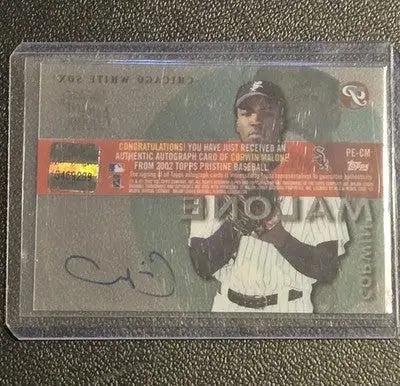2002 Topps Pristine #PE-CM Corwin Malone Personal Endorsements - Baseball Card Single