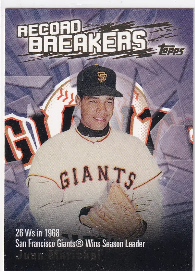 2002 TOPPS #RB-JM JUAN MARICHAL RECORD BREAKER- SAN FRANCISCO GIANTS - Baseball Card Single
