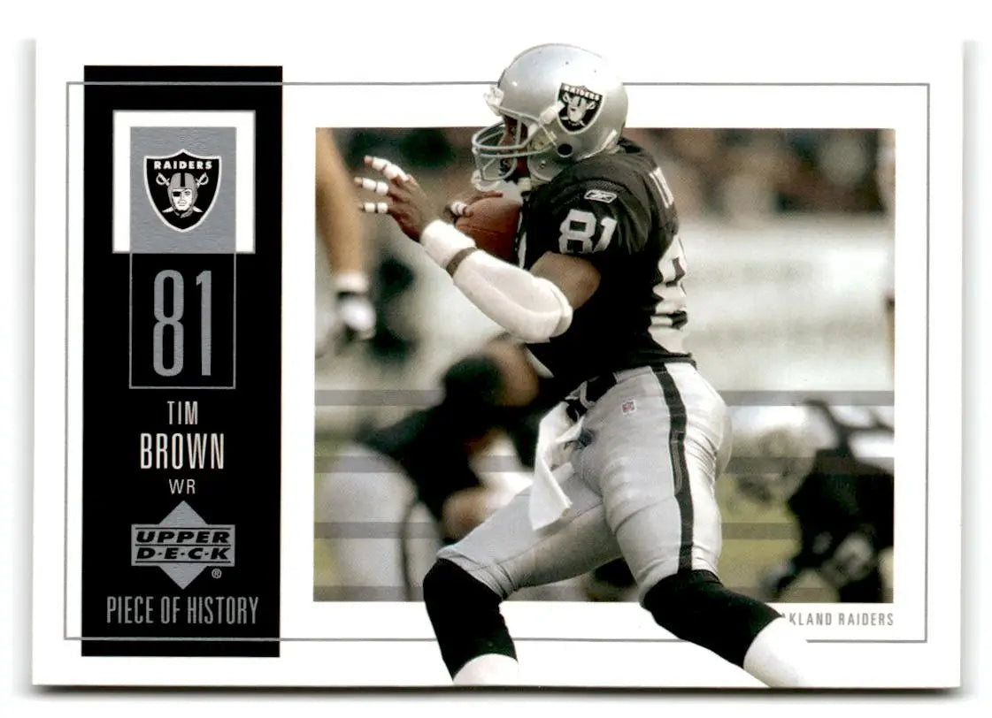 2002 UD Piece of History #72 Tim Brown - Football Card Single