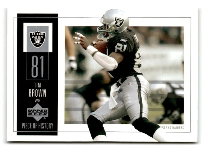 2002 UD Piece of History #72 Tim Brown - Football Card Single