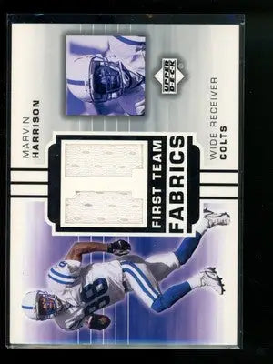 2002 Upper Deck First Team Fabrics Marvin Harrison #FT-MH Game Used Jersey - Sports Memorabilia